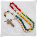 Knoted Rosary, Colourful Beads Rosary, Plastic Beads Rosary (IO-cr303)